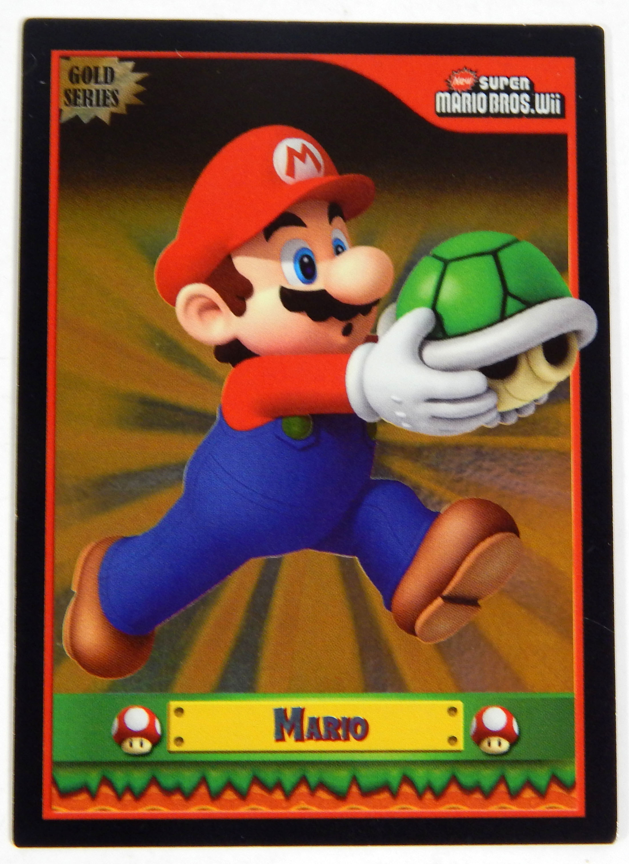 New Super Mario Bros Wii Mario w/ Koopa Gold Series Foil Trading Card ...